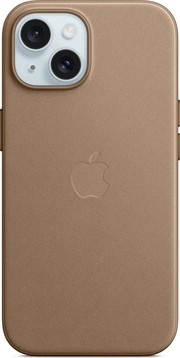 Apple Fine Weave Casing with MagSafe untuk iPhone 15 Taupe