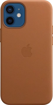 Apple Leather Casing with MagSafe untuk iPhone 12 Mini Saddle Brown