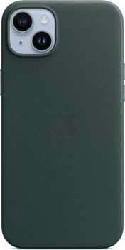 Apple Leather Casing with MagSafe untuk iPhone 14 Plus waldGreen