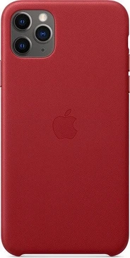 Apple Leather Casing untuk iPhone 11 Pro Max Red