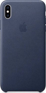 Apple Leather Casing untuk iPhone XS Max Midnight Blue