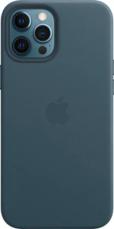 Apple Leather Casing with MagSafe untuk iPhone 12 Pro Max Baltic Blue