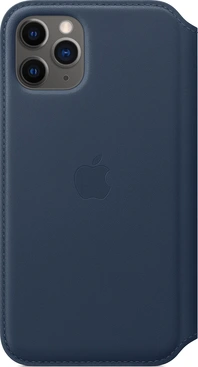 Apple Leather Folio Casing untuk iPhone 11 Pro tiefseeblau