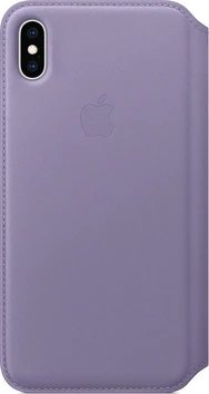 Apple Leather Folio Casing untuk iPhone XS Max Lilac
