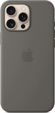 Apple Silicone Casing with MagSafe untuk iPhone 16 Pro Max Stone Grey