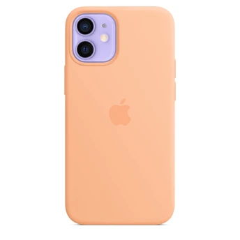Apple Silicone Casing with MagSafe untuk iPhone 12 Mini Cantaloupe