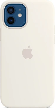 Apple Silicone Casing with MagSafe untuk iPhone 12/iPhone 12 Pro White