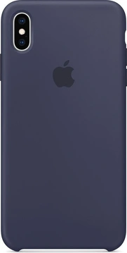 Apple Silicone Casing untuk iPhone XS Max Midnight Blue