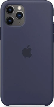 Apple Silicone Casing untuk iPhone 11 Pro Midnight Blue