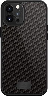 Black Rock Robust Casing Real Carbon untuk Apple iPhone 12 Pro Max Black