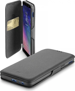 Cellularline Book Clutch untuk Samsung Galaxy A6+ (2018) Black