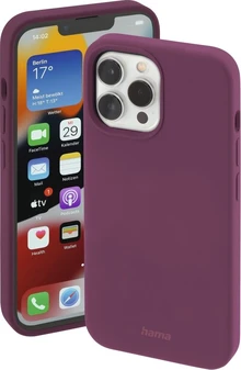 Hama Casing MagCasing Finest Feel Pro untuk Apple iPhone 13 Pro Burgundy