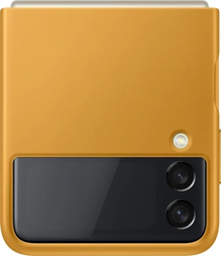Samsung Leather Casing untuk Galaxy Z Flip 3 Mustard