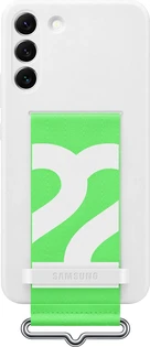 Samsung Silicone Casing with Strap untuk Galaxy S22+ White