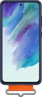 Samsung Silicone Casing with Strap untuk Galaxy S21 FE Navy Blue