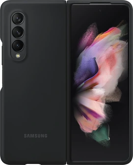 Samsung Silicone Casing untuk Galaxy Z Fold 3 5G Black