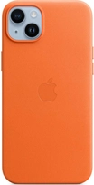 Apple Leather Casing with MagSafe untuk iPhone 14 Plus Orange