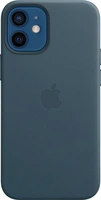 Apple Leather Casing with MagSafe untuk iPhone 12 Mini Baltic Blue