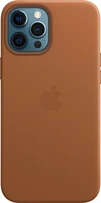 Apple Leather Casing with MagSafe untuk iPhone 12 Pro Max Saddle Brown
