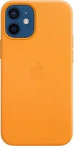 Apple Leather Casing with MagSafe untuk iPhone 12 Mini california poppy