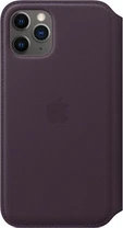 Apple Leather Folio Casing untuk iPhone 11 Pro Aubergine