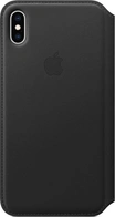 Apple Leather Folio Casing untuk iPhone XS Max Black