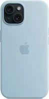 Apple Silicone Casing with MagSafe untuk iPhone 15 Plus Light Blue