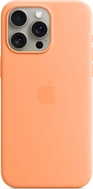 Apple Silicone Casing with MagSafe untuk iPhone 15 Pro Max sorbet Orange