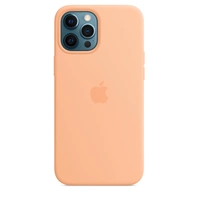Apple Silicone Casing with MagSafe untuk iPhone 12 Pro Max Cantaloupe