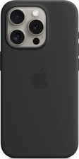 Apple Silicone Casing with MagSafe untuk iPhone 15 Pro Black
