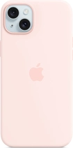 Apple Silicone Casing with MagSafe untuk iPhone 15 Plus Light Pink