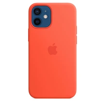 Apple Silicone Casing with MagSafe untuk iPhone 12 Mini leuchtorange