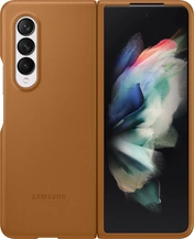 Samsung Leather Casing untuk Galaxy Z Fold 3 5G Camel