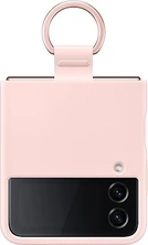 Samsung Silicone Casing with Ring untuk Galaxy Z Flip 4 Pink