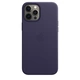 Apple Leather Casing with MagSafe untuk iPhone 12 Pro Max Dark Purple
