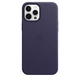 Apple Leather Casing with MagSafe untuk iPhone 12 Pro Max Dark Purple