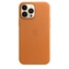 Apple Leather Casing with MagSafe untuk iPhone 13 Pro Max goldbraun