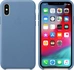 Apple Leather Casing untuk iPhone XS kornblumenblau