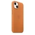 Apple Leather Casing with MagSafe untuk iPhone 13 goldbraun