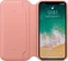 Apple Leather Folio Casing untuk iPhone X zartrosa