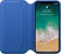 Apple Leather Folio Casing untuk iPhone X electricblau