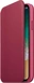 Apple Leather Folio Casing untuk iPhone X Berry Red