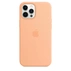 Apple Silicone Casing with MagSafe untuk iPhone 12 Pro Max Cantaloupe