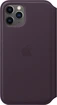 Apple Leather Folio Casing untuk iPhone 11 Pro Aubergine