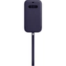 Apple Casing Kulit with MagSafe untuk iPhone 12 Pro Max Dark Purple