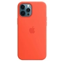Apple Silicone Casing with MagSafe untuk iPhone 12 Pro Max leuchtorange